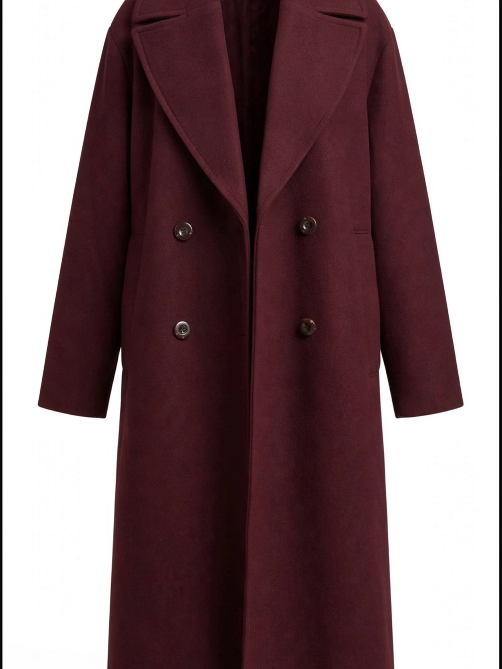 Old Navy Double-Breasted Long Trench Coat - Wine